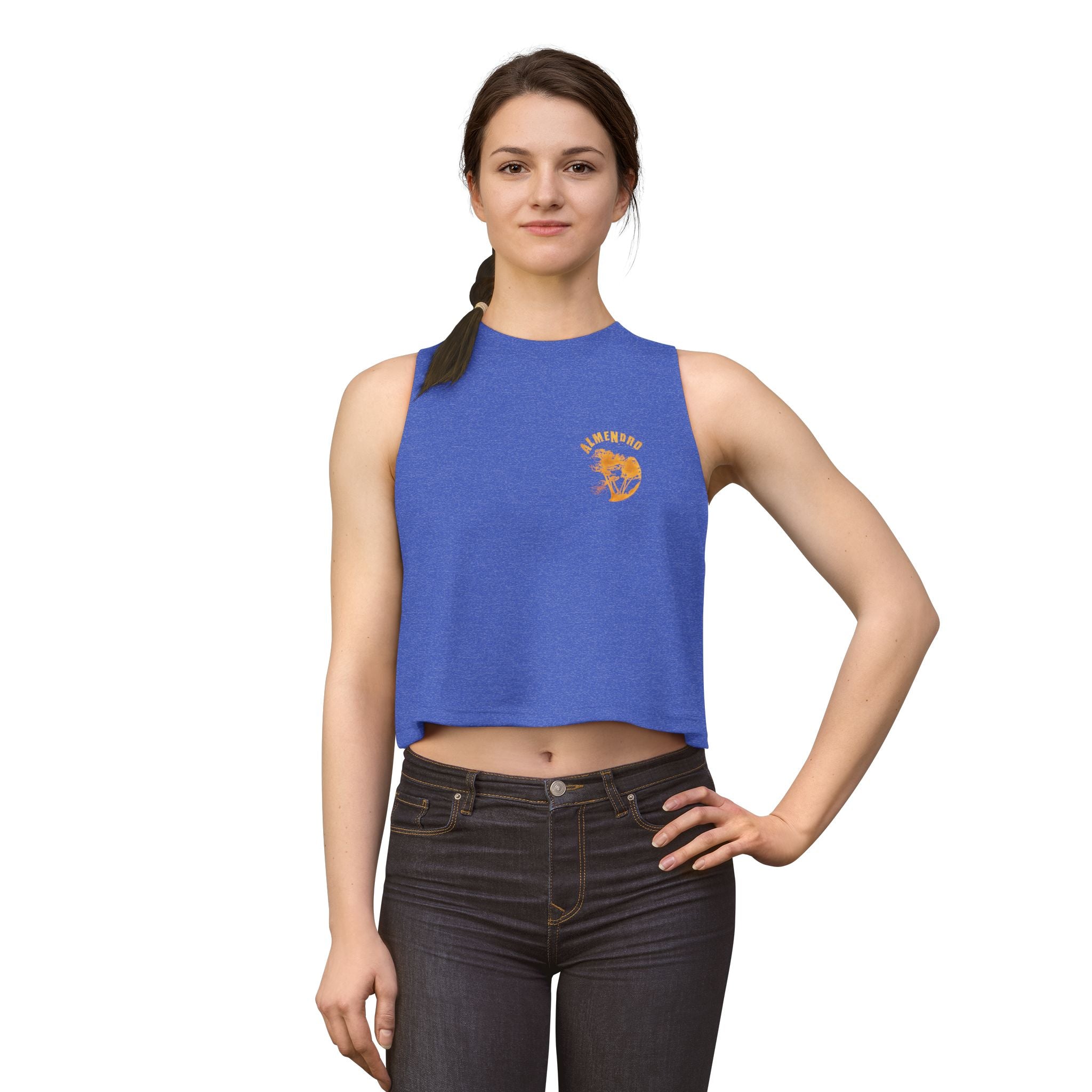 Crop Top — ‘Sunflower’ Small Chest Graphic Floral Crop Top for Women