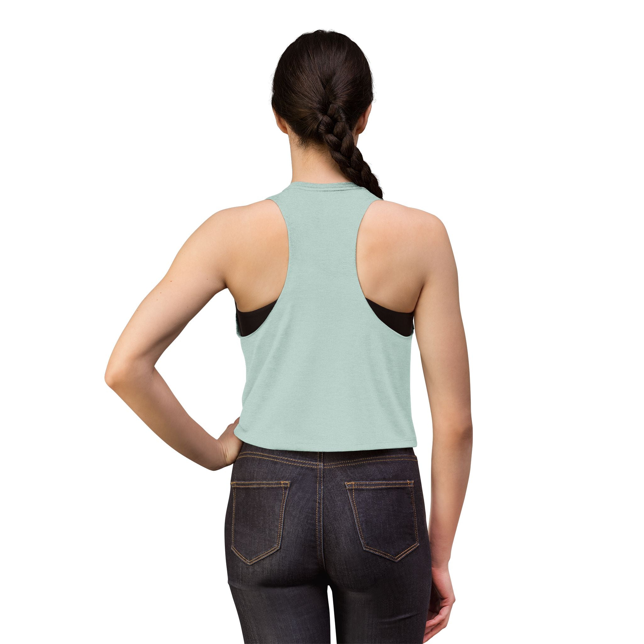 Crop Top — ‘Sunflower’ Small Chest Graphic Floral Crop Top for Women