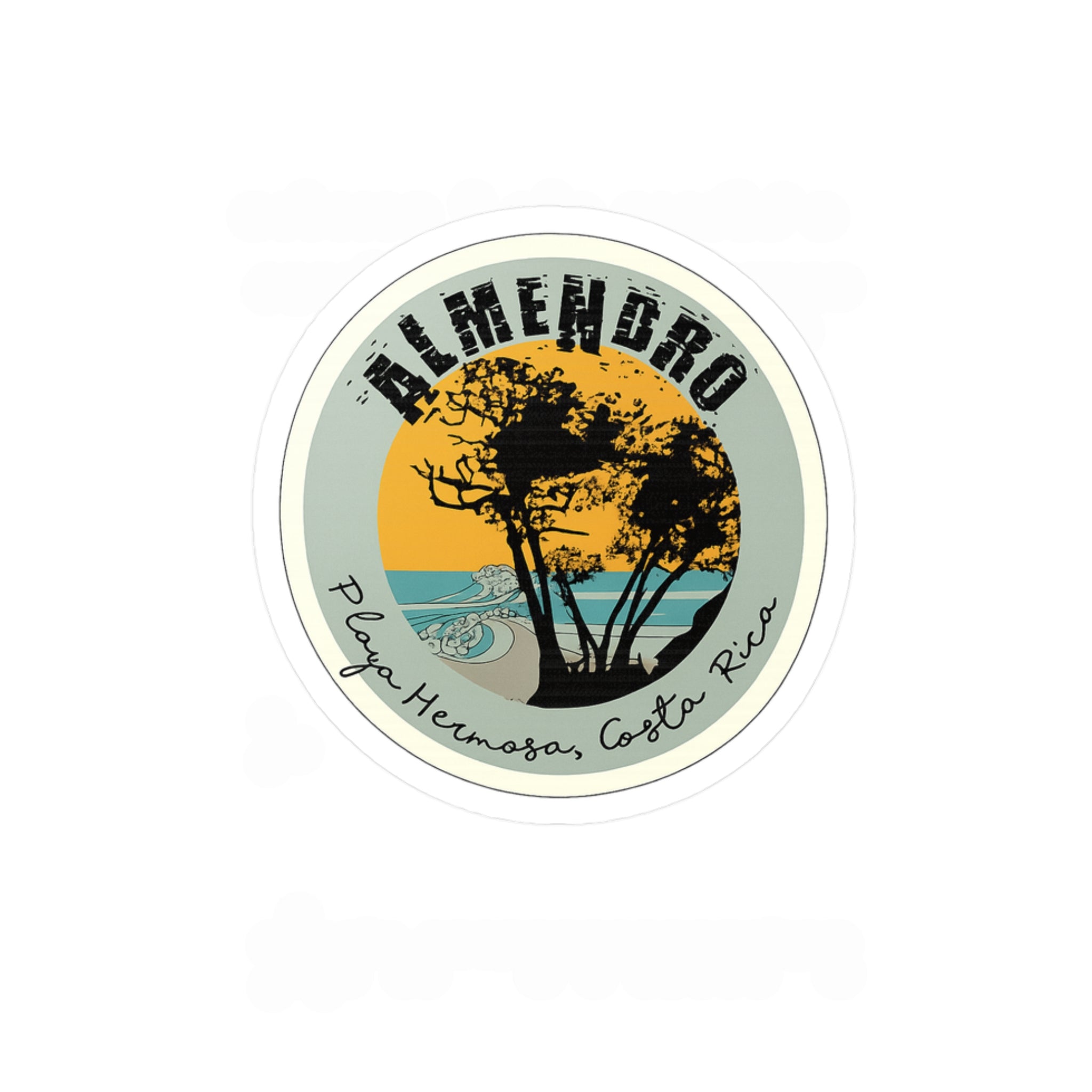 Almendro Beach Sunset Vinyl Sticker — Playa Hermosa, Costa Rica Kiss-Cut Decal