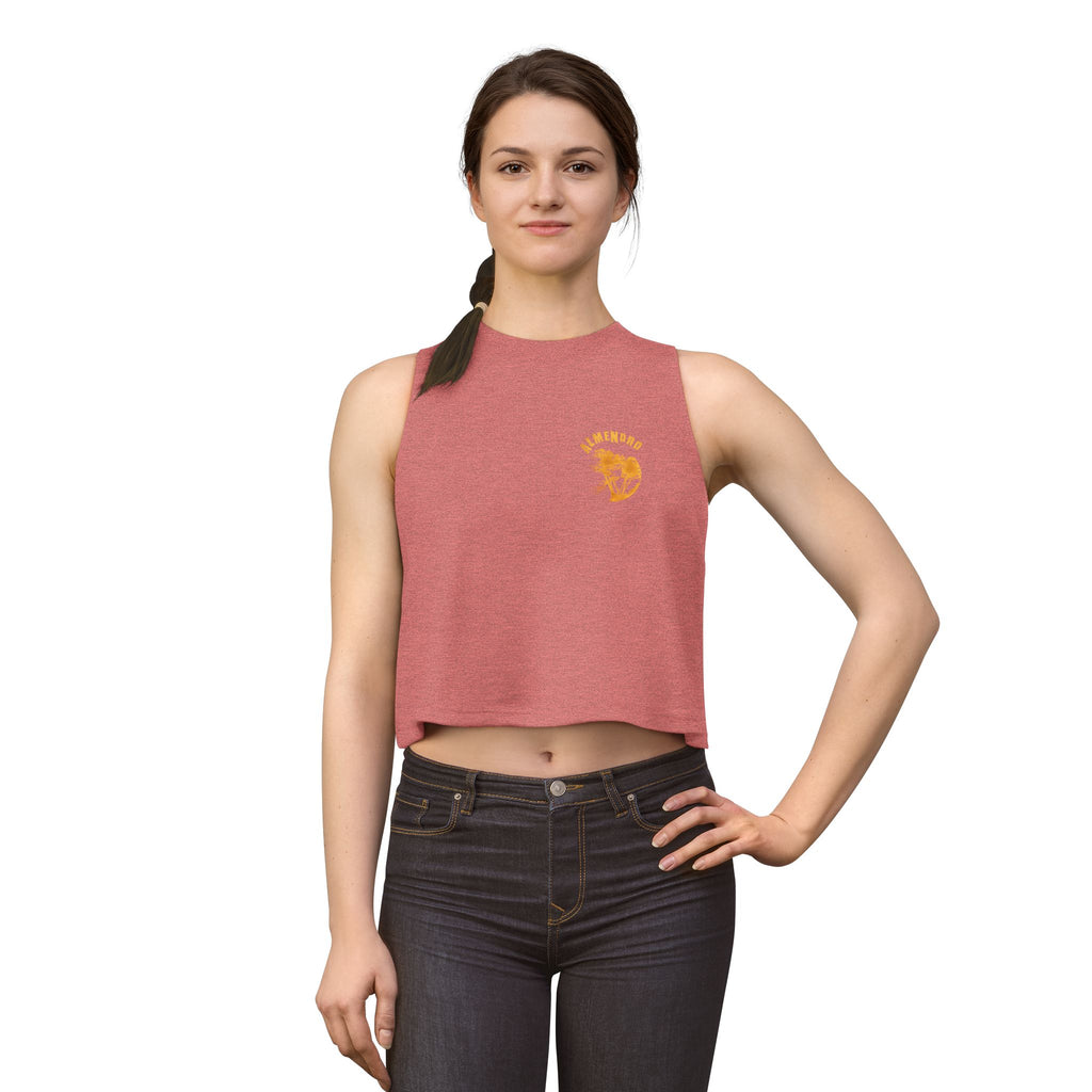 Crop Top — ‘Sunflower’ Small Chest Graphic Floral Crop Top for Women