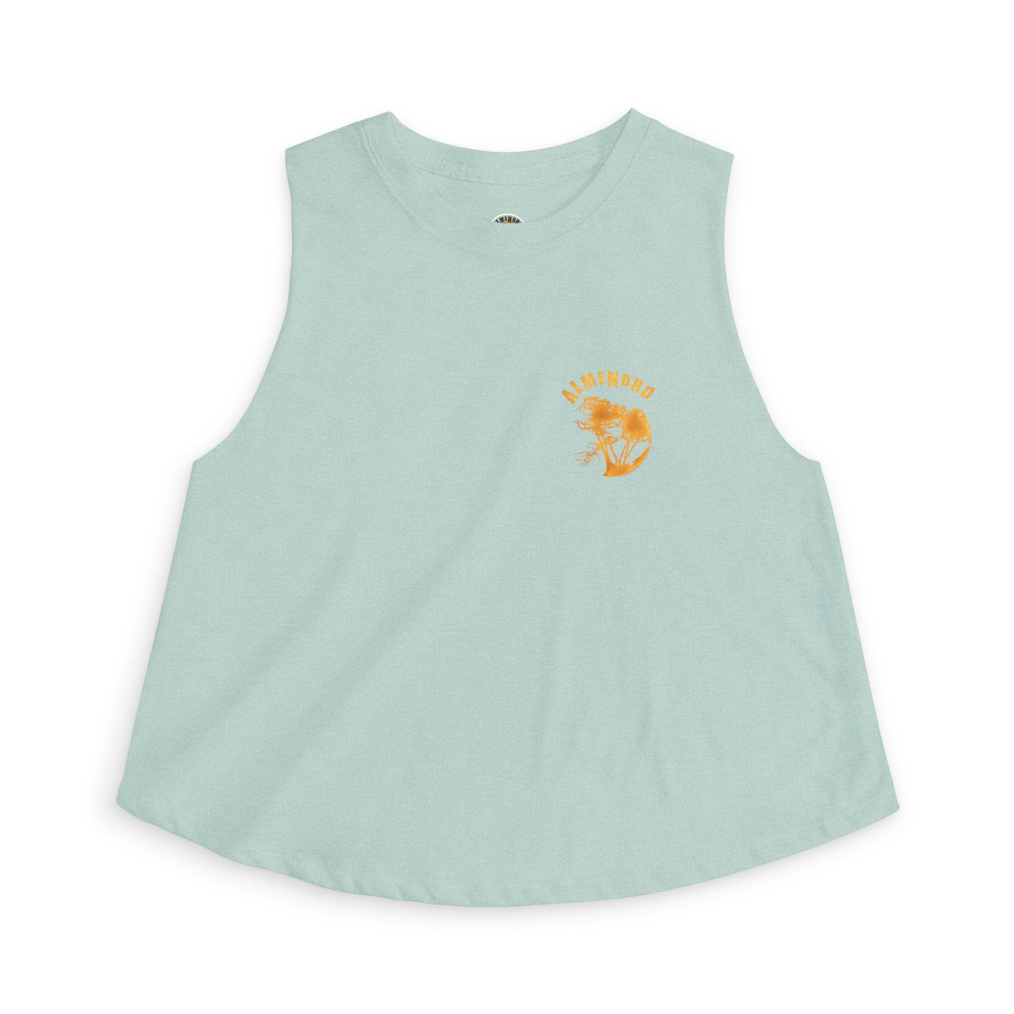 Crop Top — ‘Sunflower’ Small Chest Graphic Floral Crop Top for Women