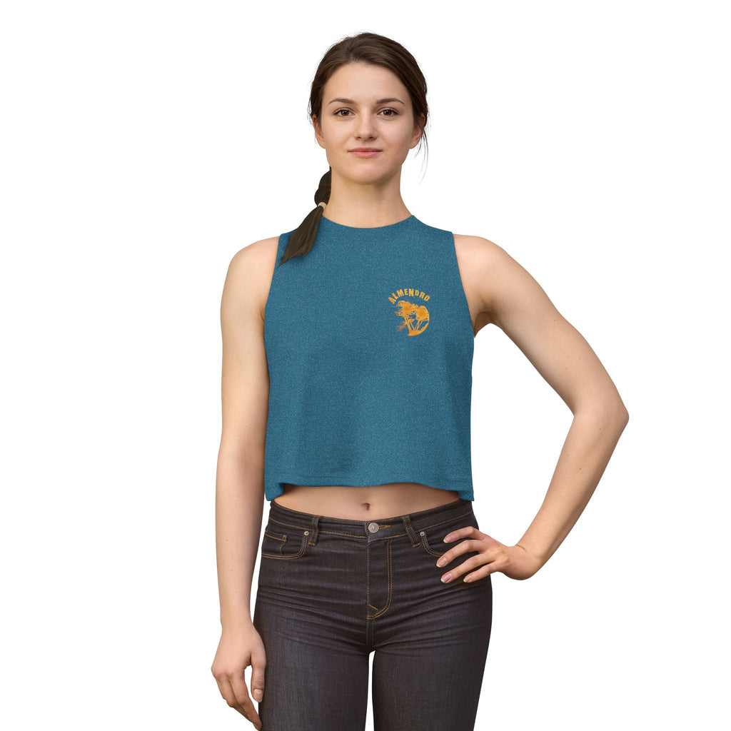 Crop Top — ‘Sunflower’ Small Chest Graphic Floral Crop Top for Women