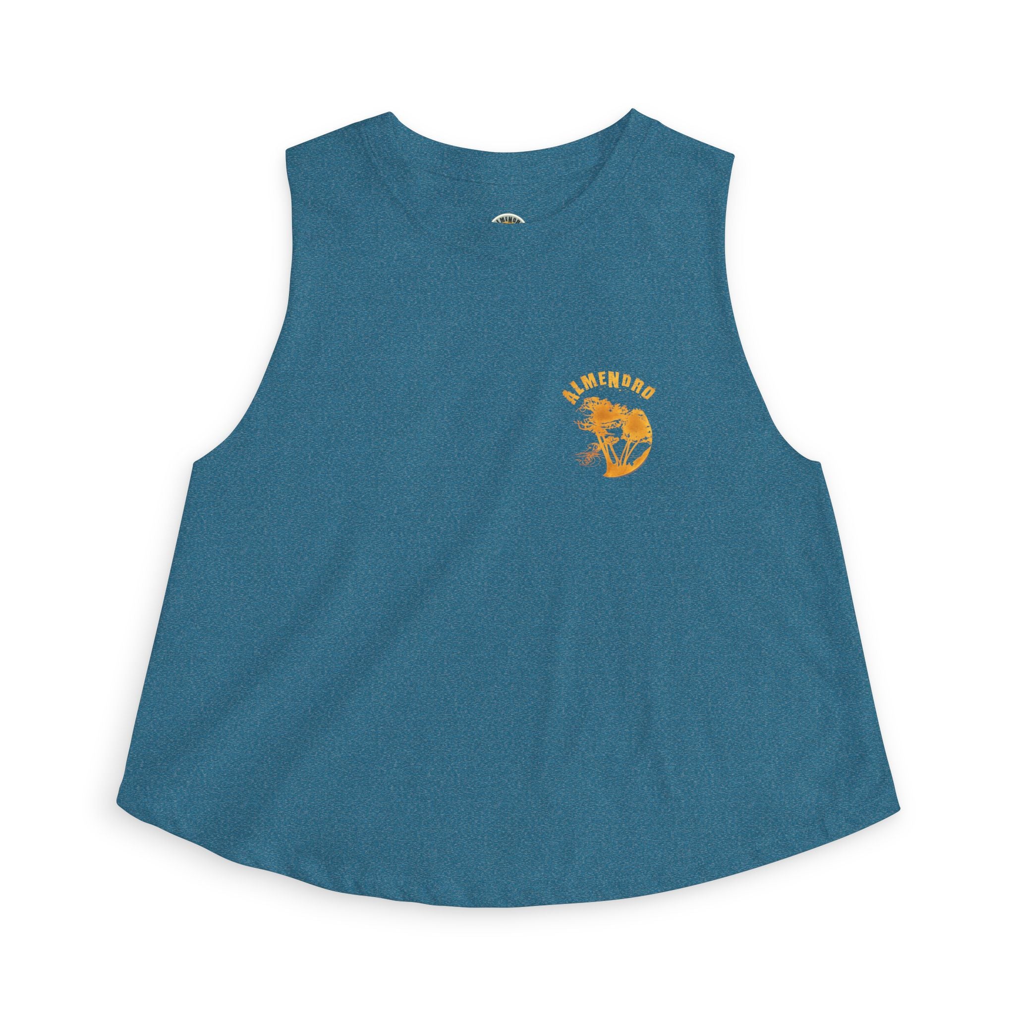 Crop Top — ‘Sunflower’ Small Chest Graphic Floral Crop Top for Women