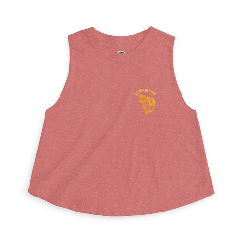 Crop Top — ‘Sunflower’ Small Chest Graphic Floral Crop Top for Women