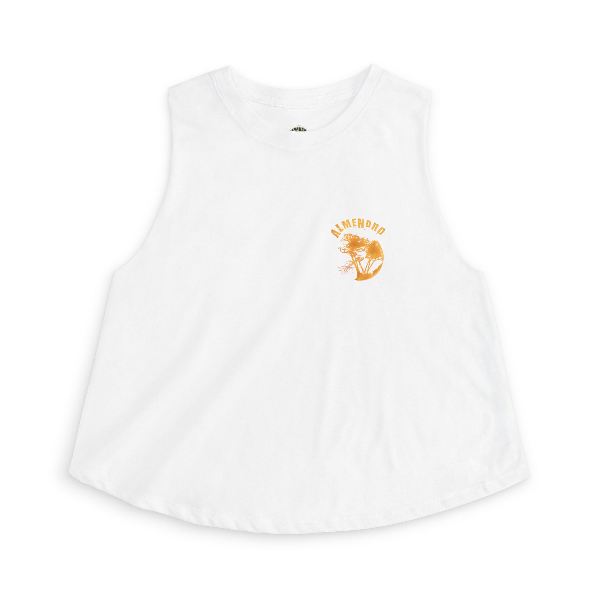 Crop Top — ‘Sunflower’ Small Chest Graphic Floral Crop Top for Women