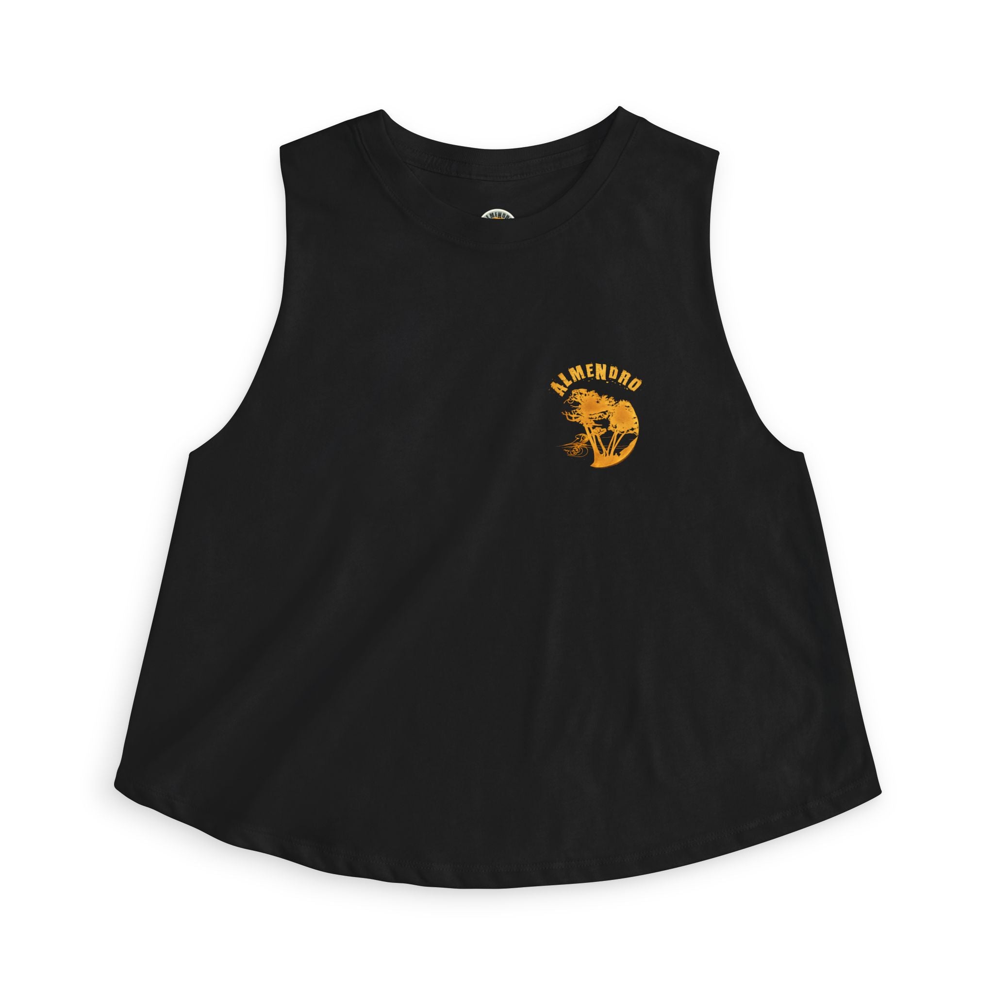 Crop Top — ‘Sunflower’ Small Chest Graphic Floral Crop Top for Women