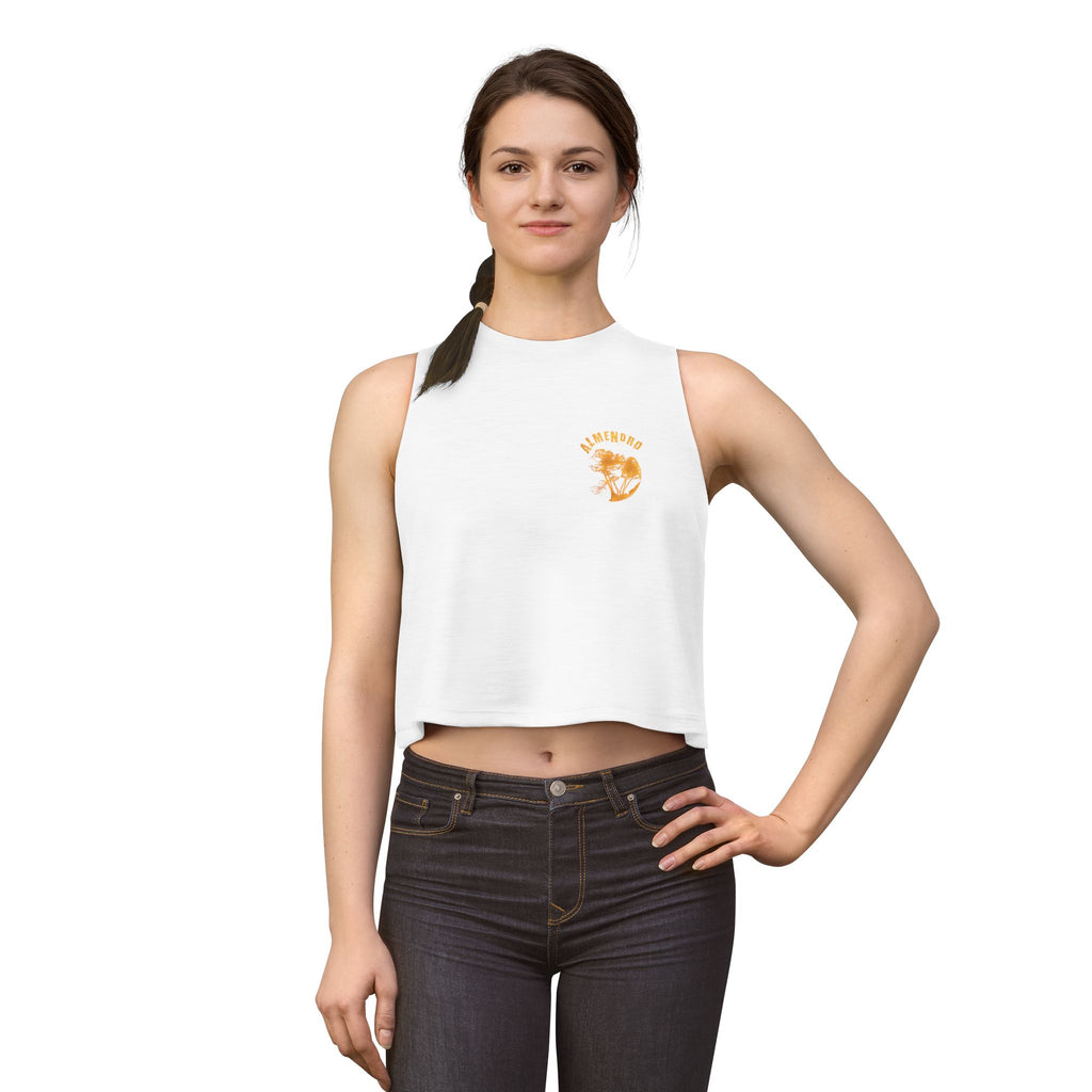 Crop Top — ‘Sunflower’ Small Chest Graphic Floral Crop Top for Women